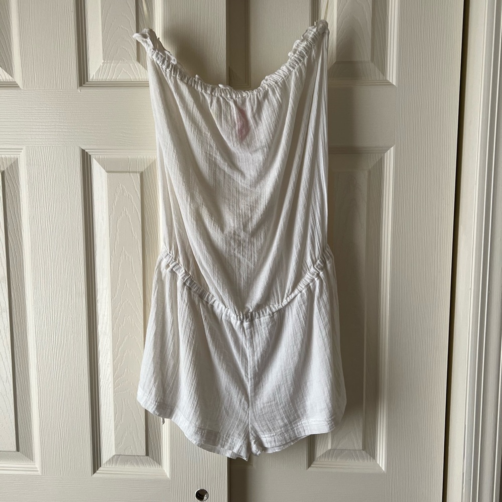 White romper coverup